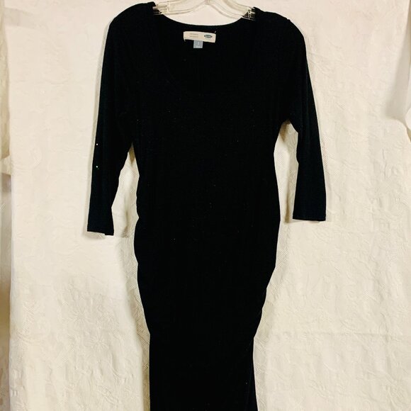 Black Fitted Maternity Dress (KM0113) - Picture 1 of 2